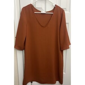 Everly Women's Brown Split Sleeve Dress Size M